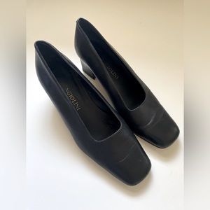 Enzo Angiolini Genuine Leather Square Toe Heels